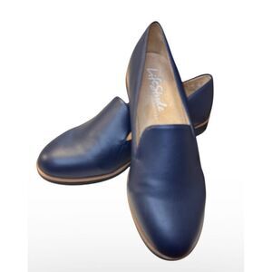 LifeStride Women's Zendaya Faux Leather Slip-on Loafers, Navy, 7.5 Comfort